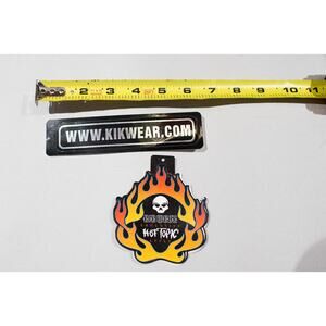 X2 Vintage Y2K Kik Wear Stickers Tags, Rave Grunge Decals Streetwear Hot Topic